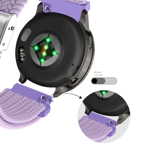 Bandz Bracelet nylon tissé Garmin Forerunner 70 (mauve)