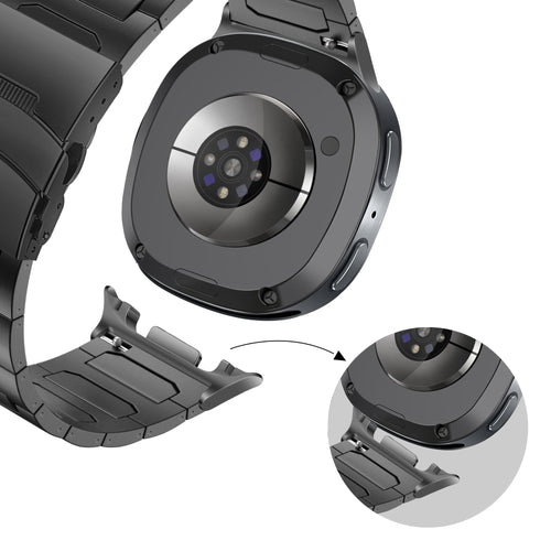 Bandz Samsung Galaxy Watch 8 - 44mm Titanium Strap 'Deluxe' (Black)
