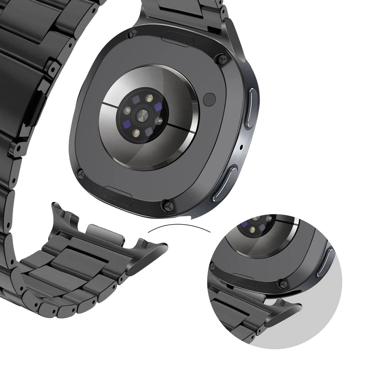 Bandz Bracelet acier 'Classic' Samsung Galaxy Watch 9 - 44mm (noir)