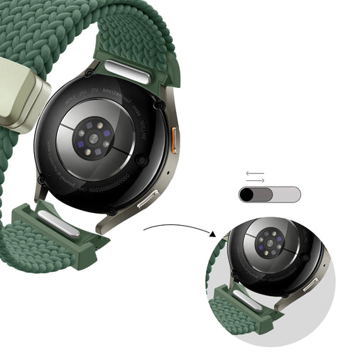 Bandz Bracelet trensé 'Easy Fit' Samsung Galaxy Watch 6 - 40mm (vert)