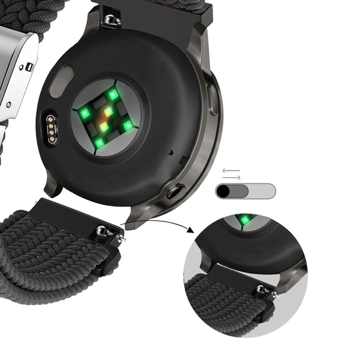 Bandz Bracelet nylon tissé Garmin Bounce 2 (noir)