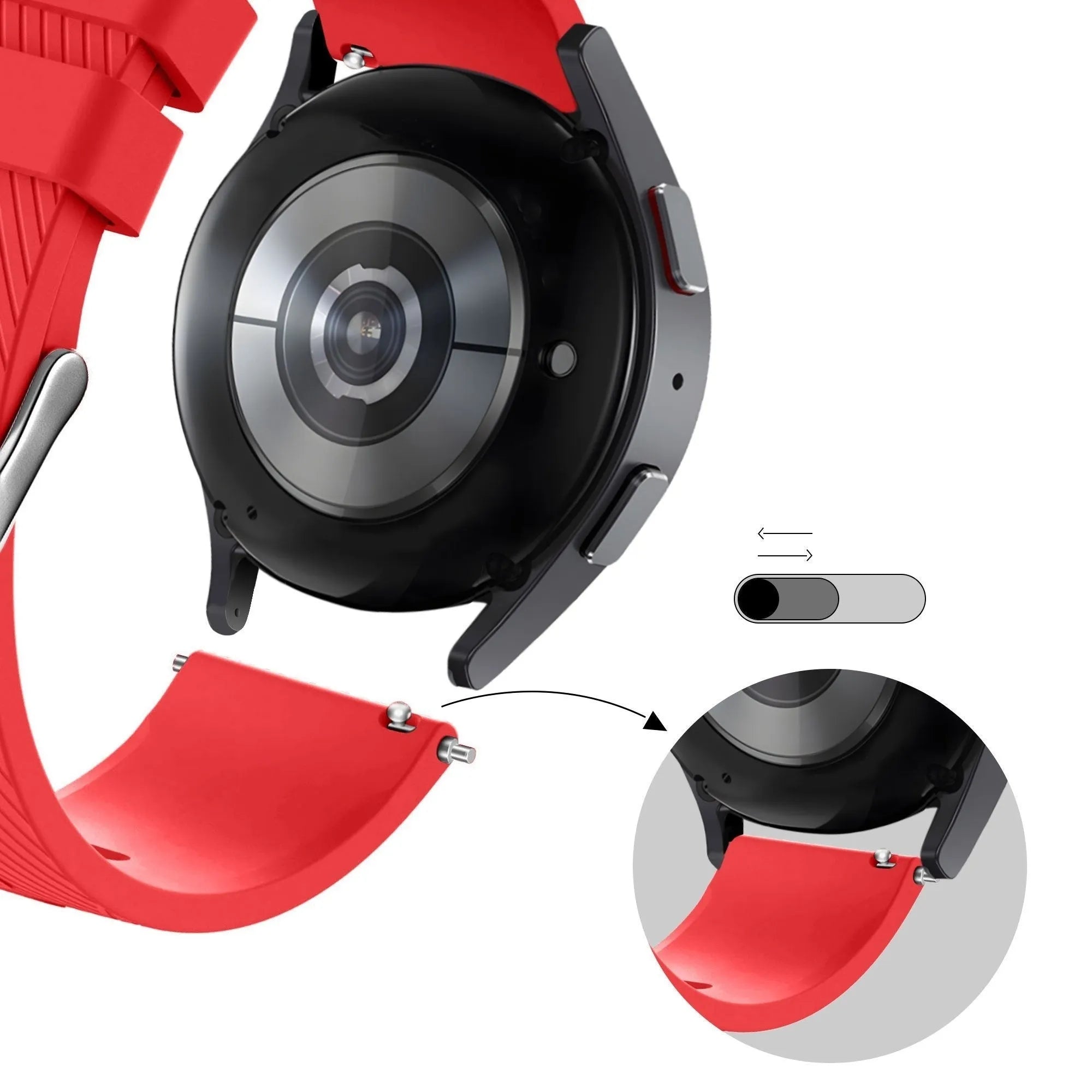 Bandz Bracelet silicone 'Deluxe' Amazfit Cheetah 2 Pro (rouge)