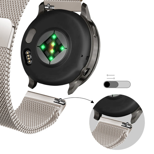 Bandz Garmin Forerunner 70 Milanese Loop Strap (Starlight)
