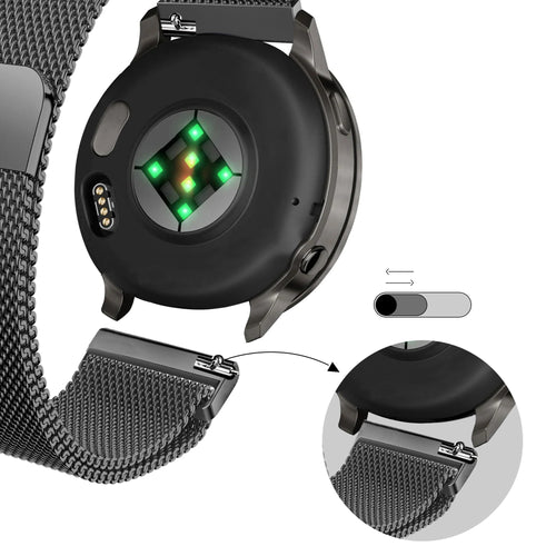 Bandz Bracelet milanais 'Loop' Garmin Forerunner 70 (noir)