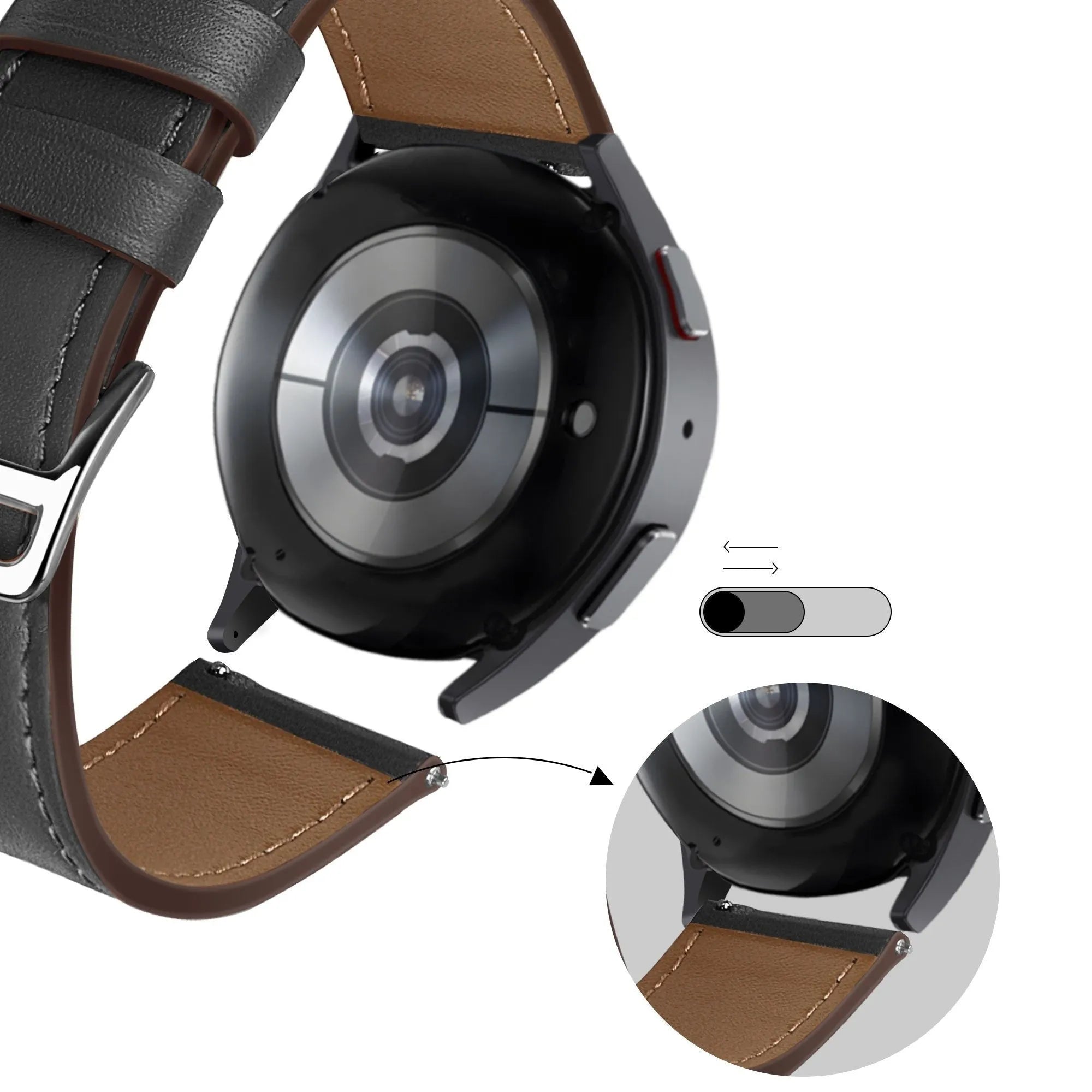 Bandz Suunto 5 Peak Leather Strap 'Deluxe' (Black)