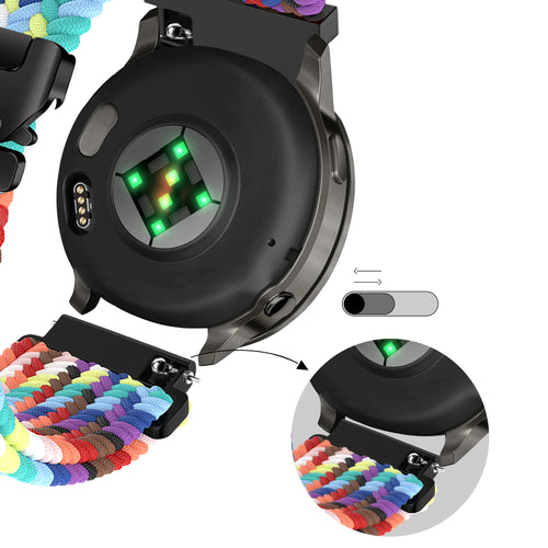 Bandz Bracelet tressé 'Parachute' Garmin Forerunner 255s (arc-en-ciel)
