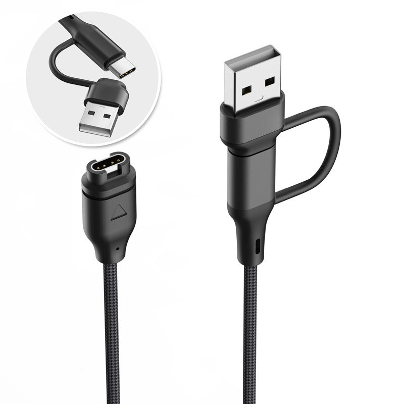 Strap-it USB-A & C 2in1 Braided Garmin Instinct 2x Charger