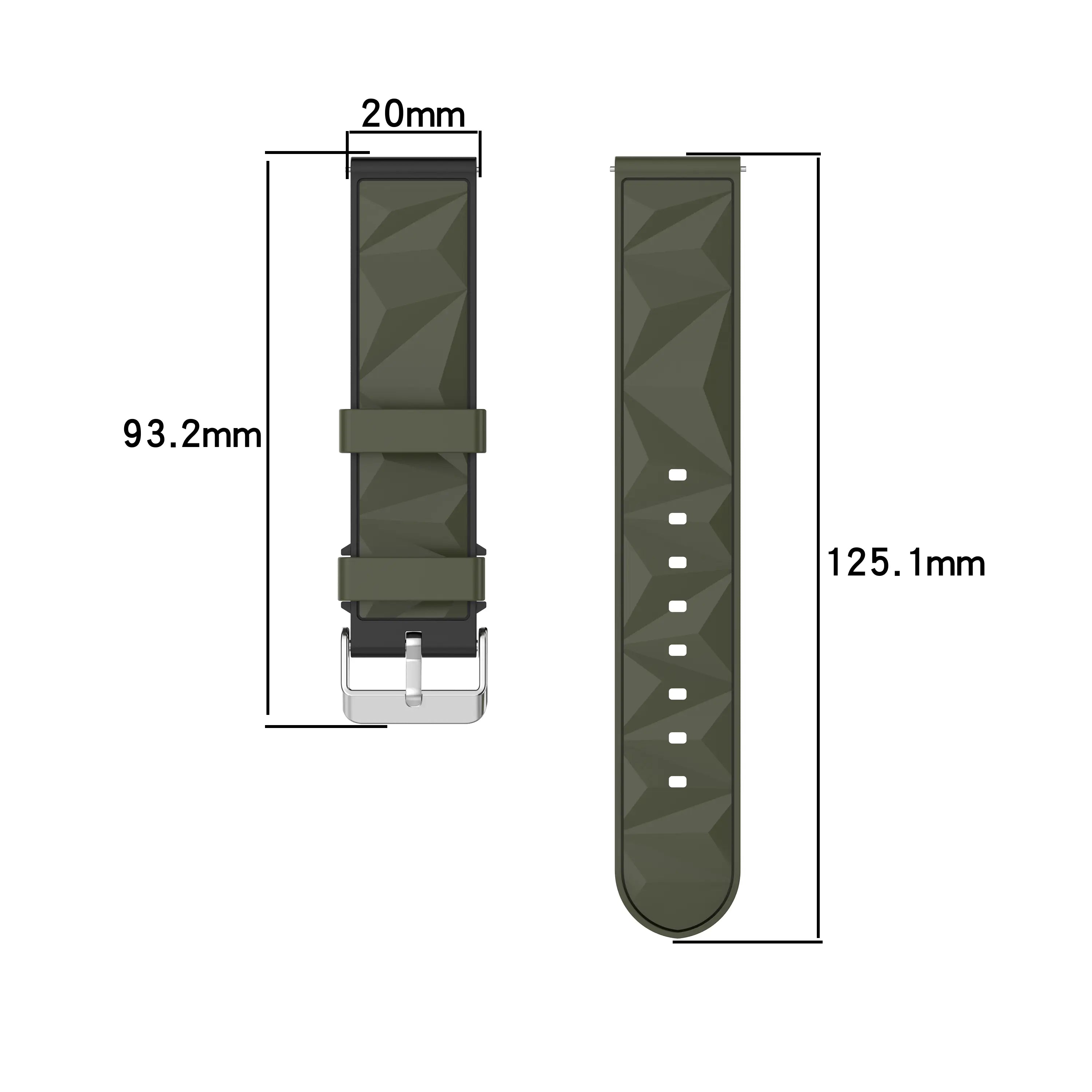 Bracelet sport diamond Polar Ignite 2 (vert militaire/multicolore)