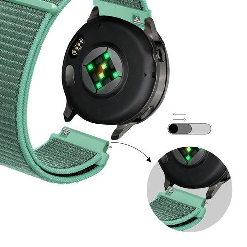 Bandz Garmin Forerunner 70 Nylon Loop Strap (Mint)