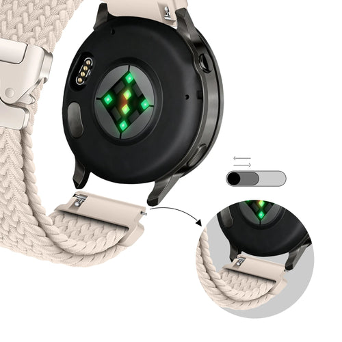 Bandz Bracelet tressé 'Parachute' Garmin Approach S42 (lumière stellaire)