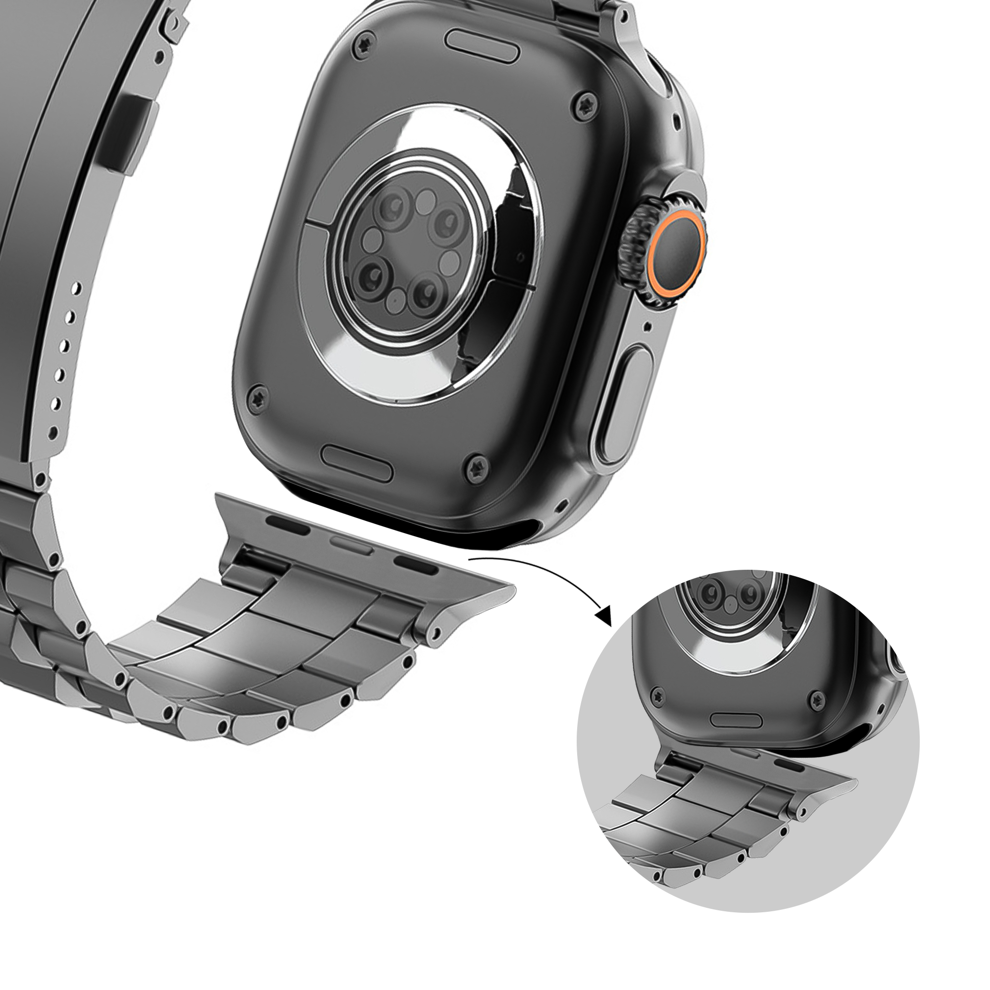 Bandz Bracelet titan 'Deluxe' Apple Watch Ultra (graphite)