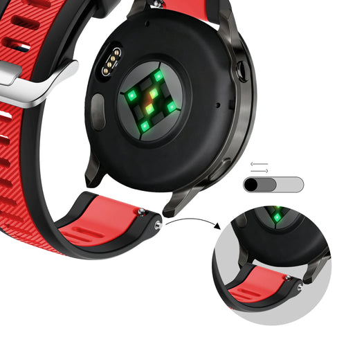 Bandz Bracelet dual sport avec boucle Garmin Forerunner 70 (noir/rouge)
