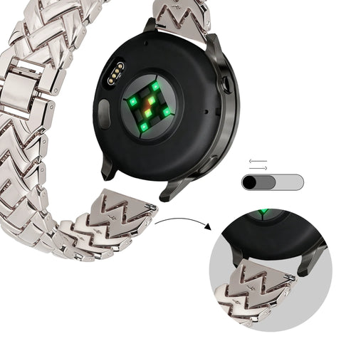Bandz Garmin Venu 3s Metal Strap 'V-Type' (Starlight)