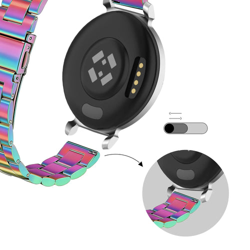 Bandz Bracelet acier 'Classic' Garmin Lily 2 (arc-en-ciel)