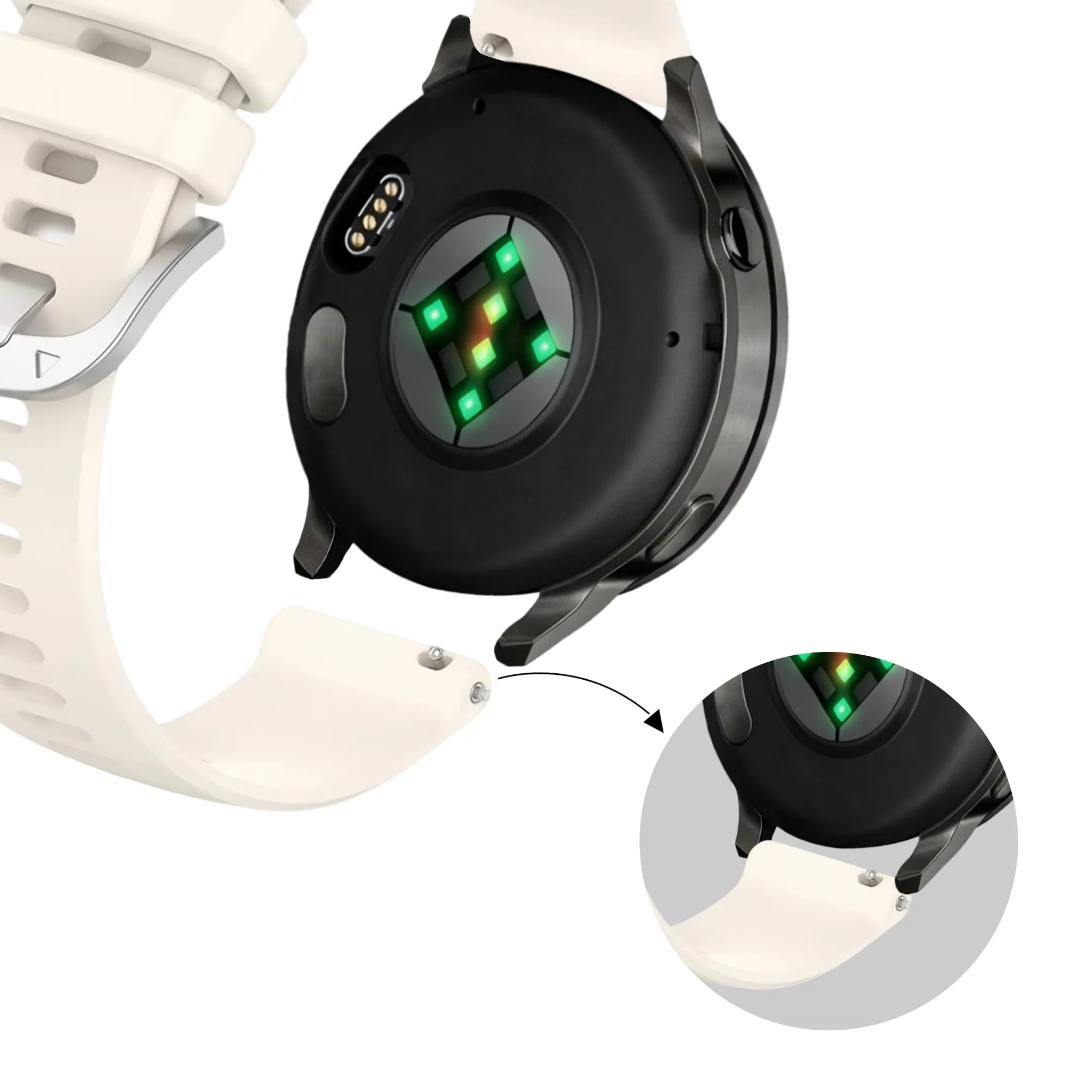 Bandz Garmin Venu 2s Silicone Strap 'Classic' (Starlight)