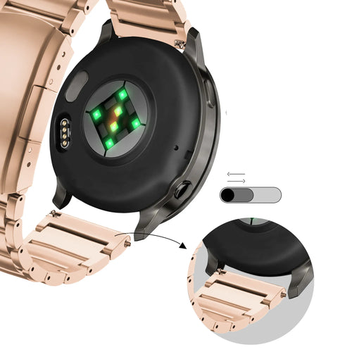 Bandz Bracelet titane Garmin Vivomove HR (or rose)