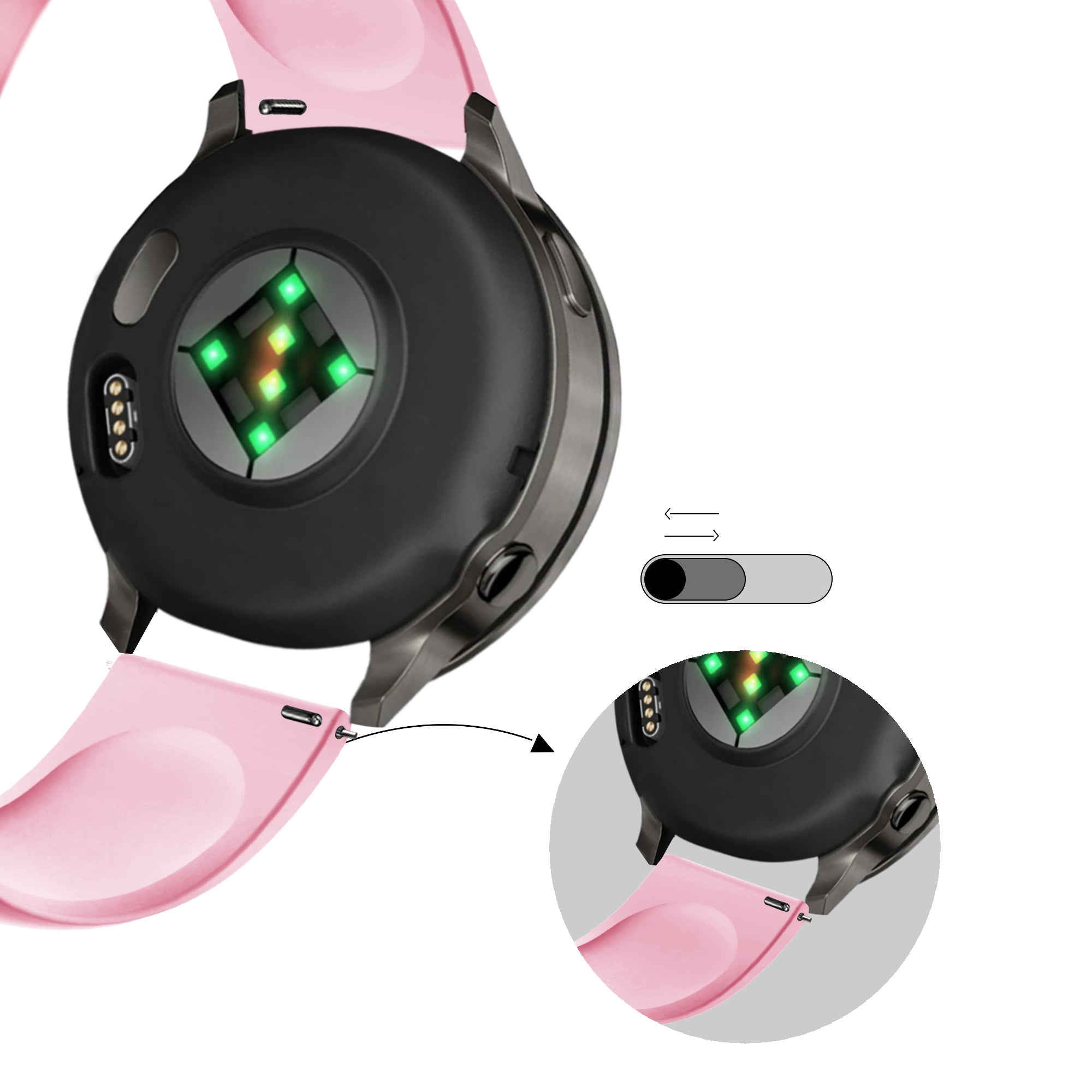Bandz Garmin Venu 4 - 41mm Sport Strap 'Deluxe' (Pink)
