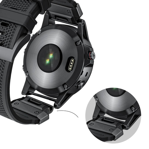 Bandz Bracelet silicone 'Explorer' Garmin Descent Mk2(i) (noir)