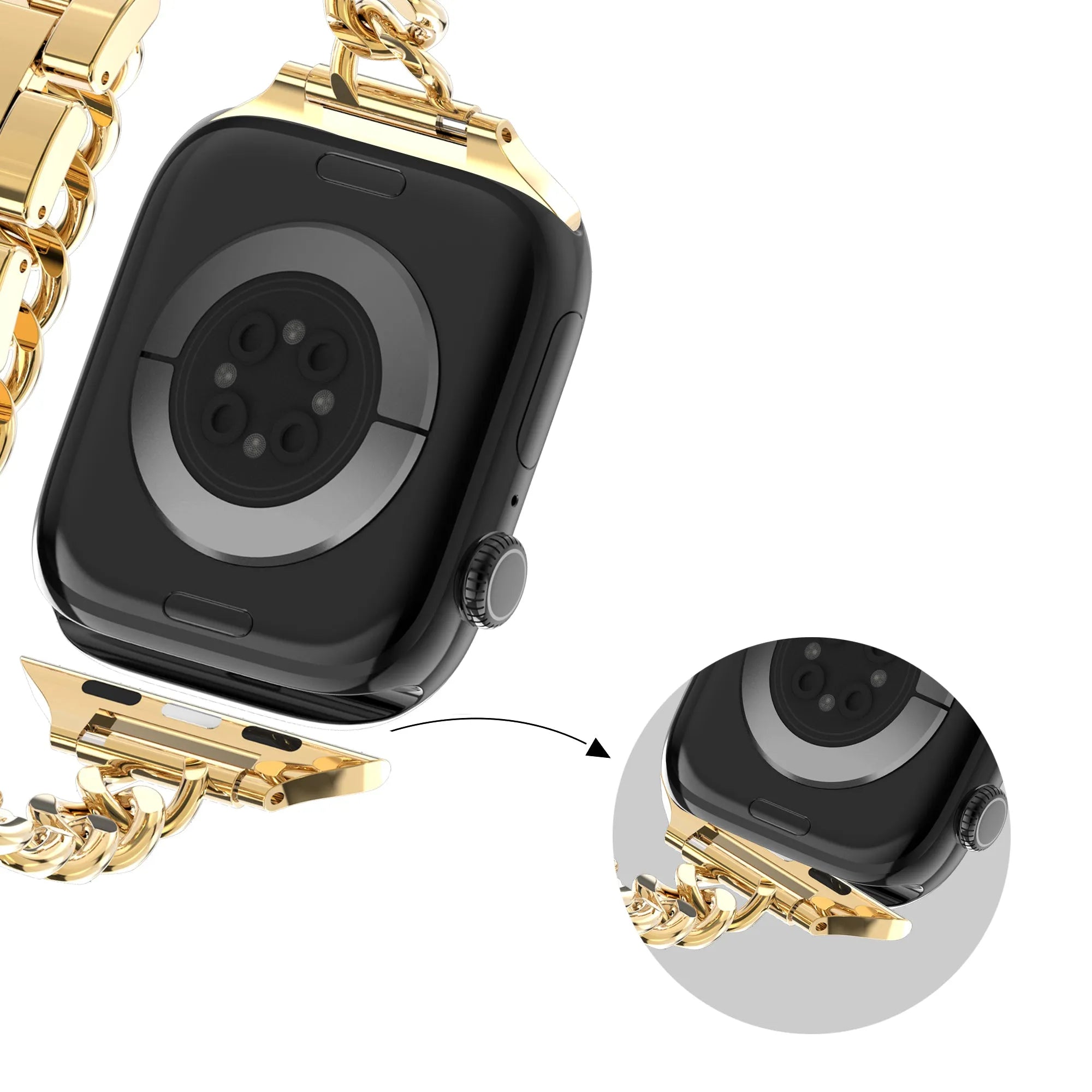Bandz Bracelet acier 'Double Tour' Apple Watch (or)