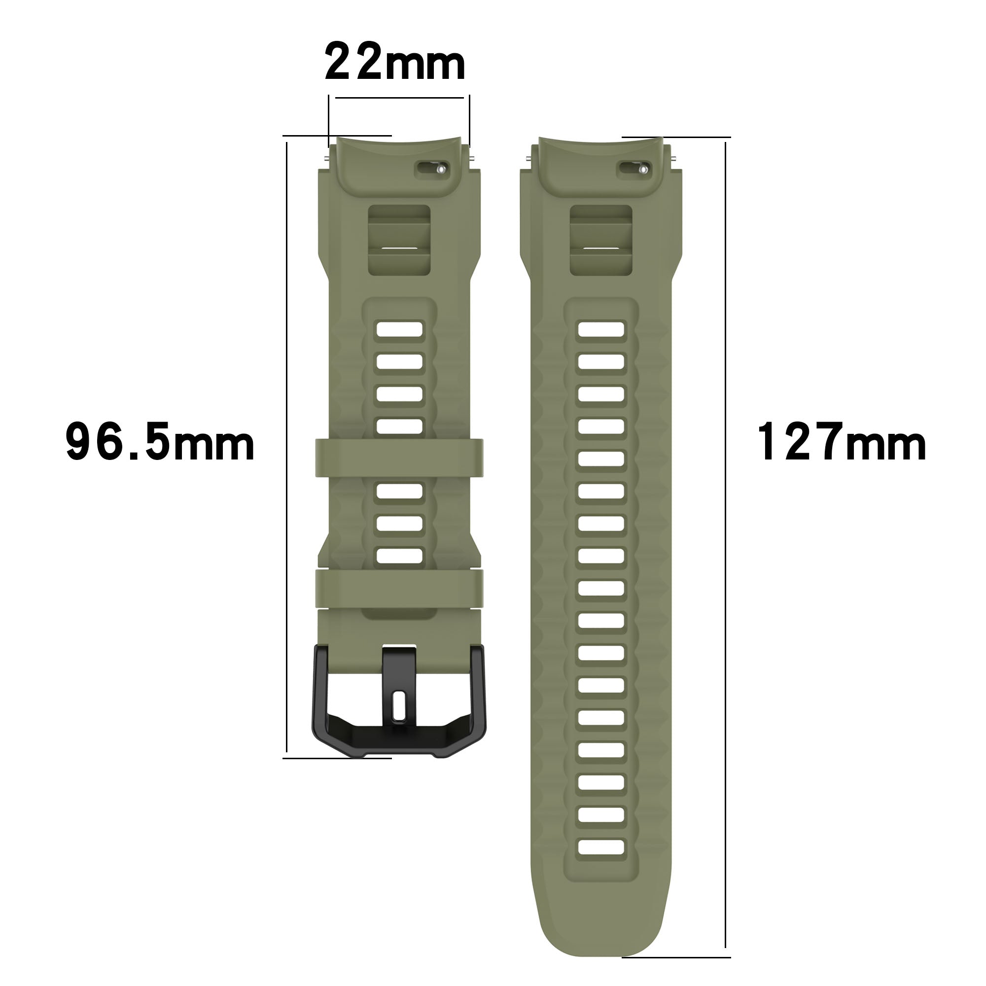 Bracelet silicone Amazfit T-Rex 3 Pro - 48mm (vert foncé)