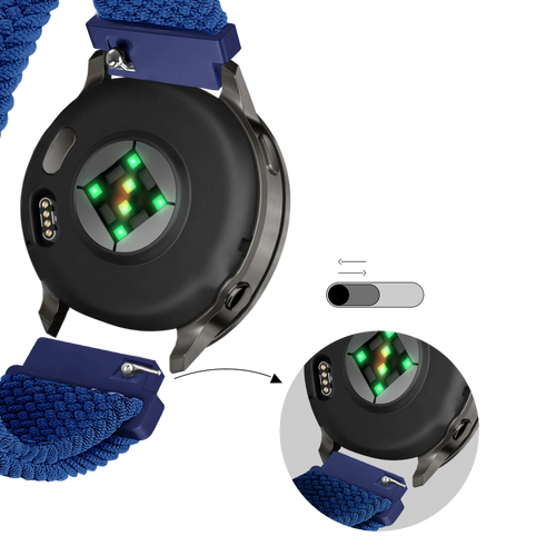 Bandz Bracelet tressé réglable Garmin Vivoactive 4s (bleu)