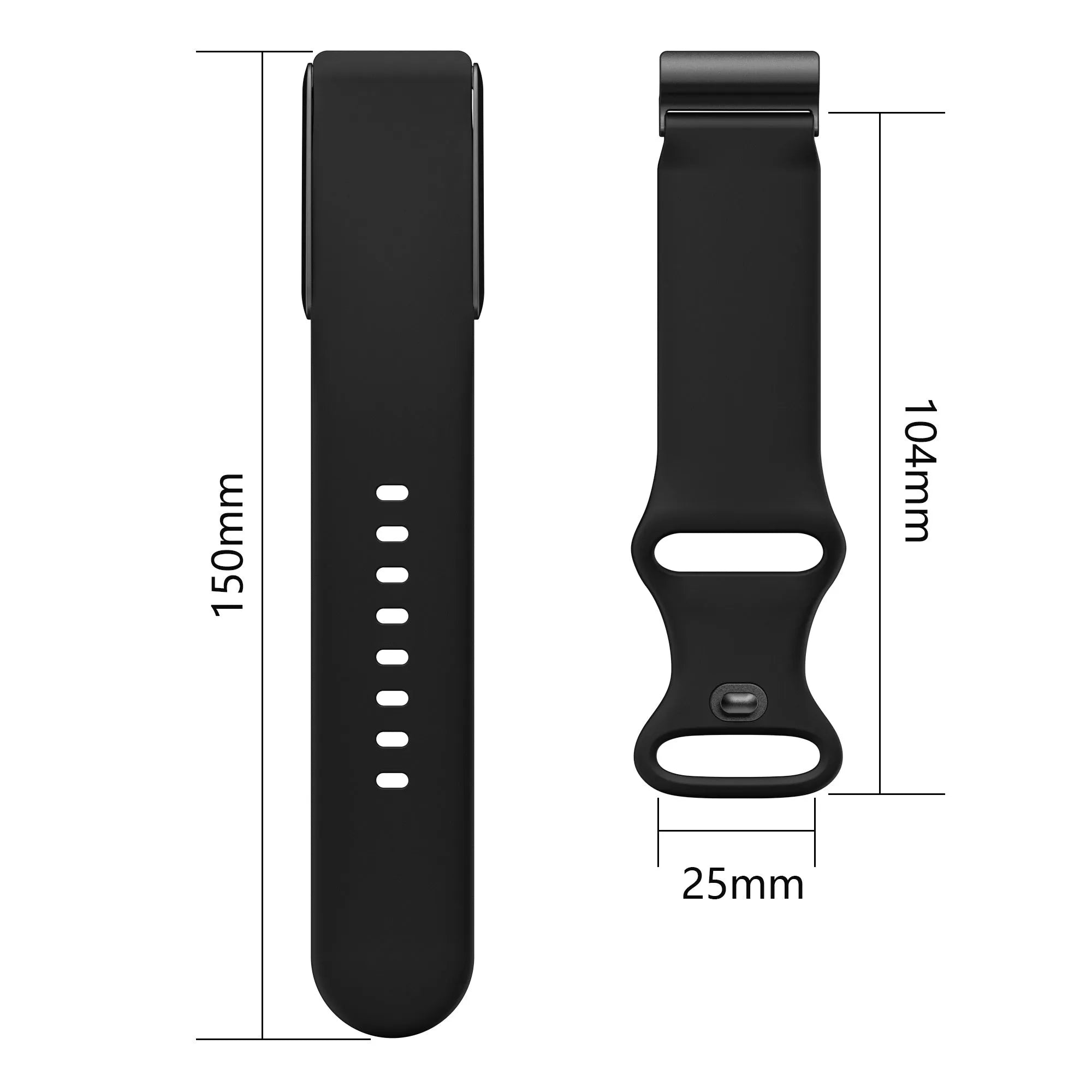 Bracelet silicone compatible avec Whoop 4.0 (noir)