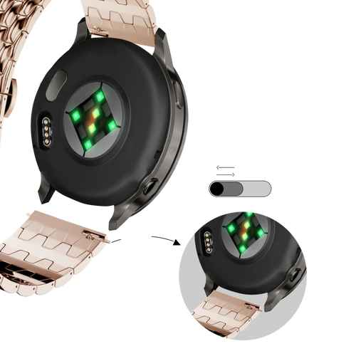 Bandz Bracelet acier 'Dragon' Garmin Forerunner 70 (or rose)