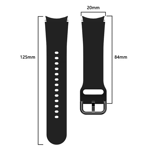 Bracelet silicone boucle Samsung Galaxy Watch 4 - 40mm (noir)