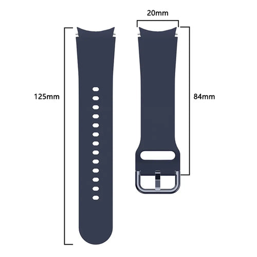 Samsung Galaxy Watch 4 - 40mm Buckled Silicone Strap (Dark Blue)