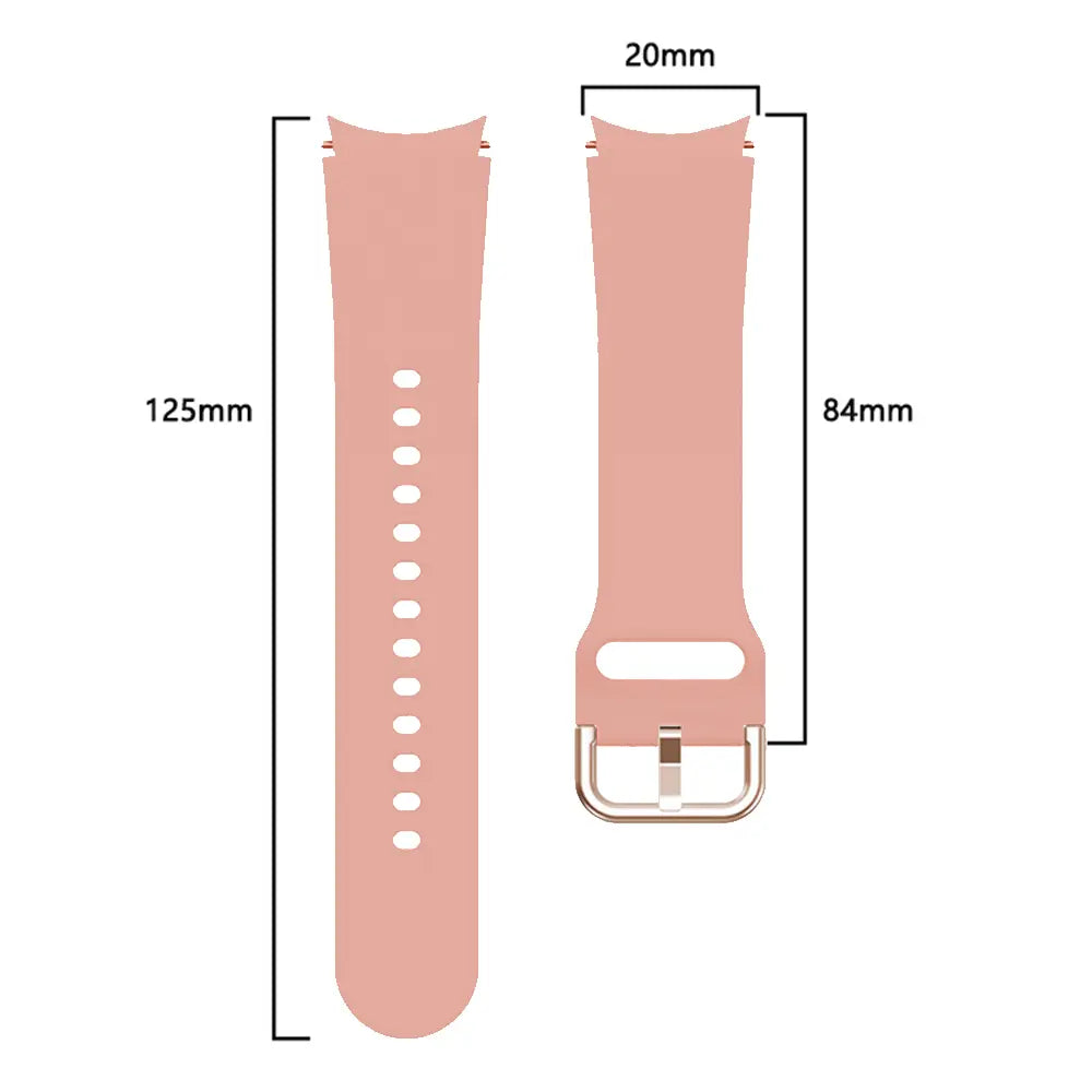 Samsung Galaxy Watch 5 - 40mm Buckled Silicone Strap (Pink)