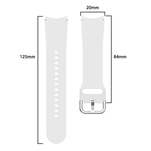 Bracelet silicone boucle Samsung Galaxy Watch 4 - 40mm (blanc)