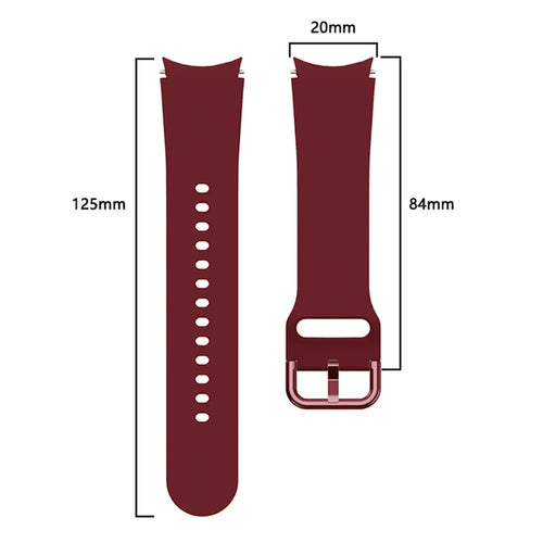 Samsung Galaxy Watch 4 - 40mm Buckled Silicone Strap (Wine Red)