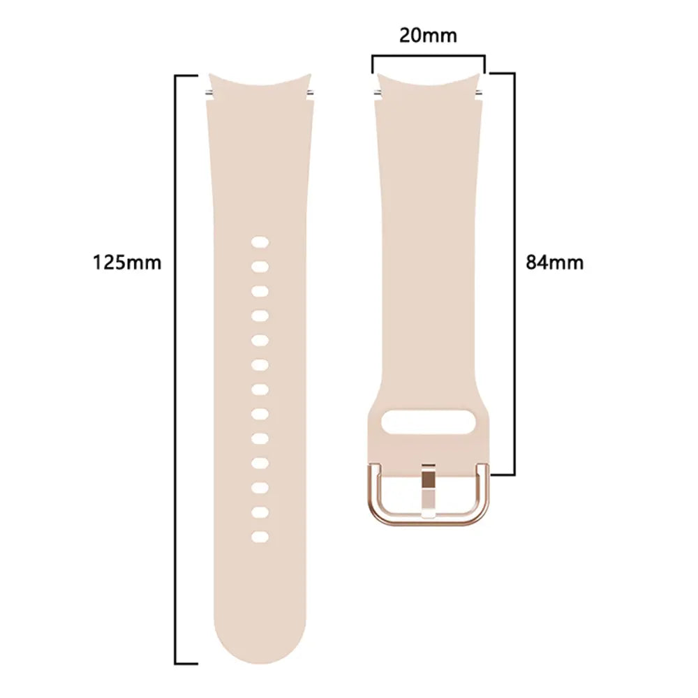 Samsung Galaxy Watch 4 - 44mm Buckled Silicone Strap (Pink Sand)