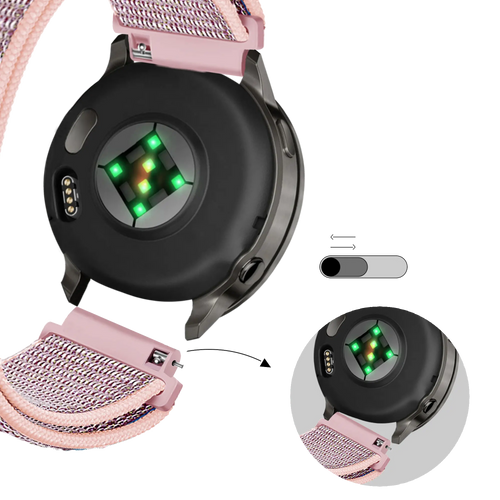 Bandz Bracelet nylon à boucle Garmin Vivomove 3s (rose sable)