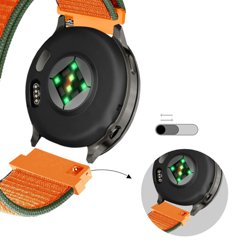 Bandz Garmin Vivomove 3s Nylon Loop Strap (Kumquat)
