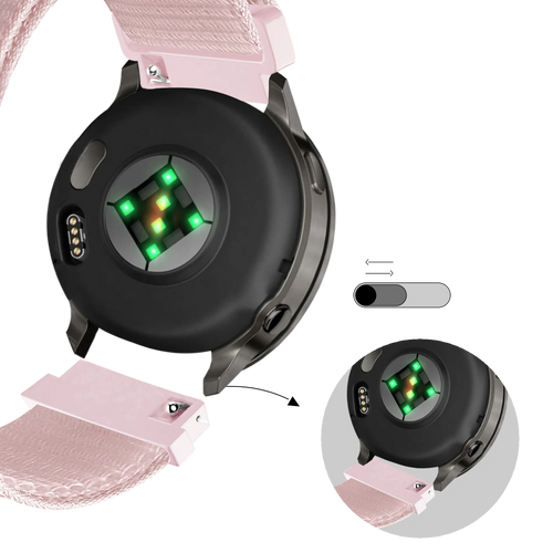 Bandz Bracelet nylon Loop Garmin Venu SQ (rose clair)