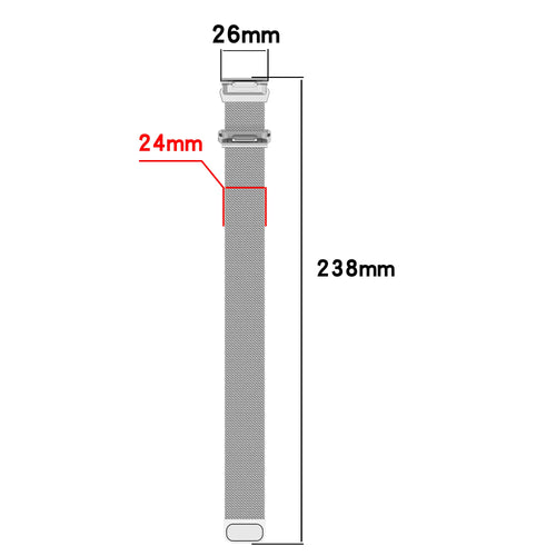 Bracelet milanais premium Garmin Fenix 8 Pro - 51mm (gris foncé)