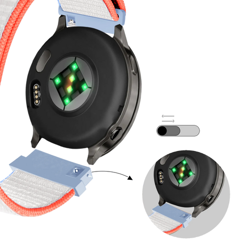 Bandz Bracelet nylon Loop Garmin Vivomove 3s (blanc lait)