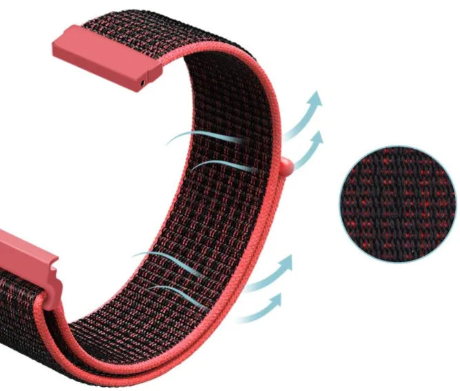 Suunto Core 2 Nylon Strap (Black/Coral)