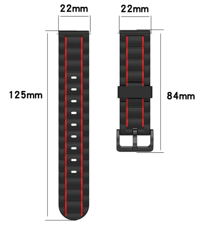 Suunto Vertical Sport Strap with Buckle (Black/Red)
