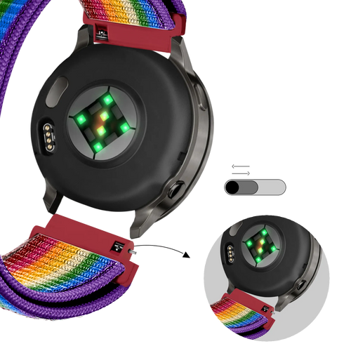 Bandz Bracelet nylon à boucle Garmin Forerunner 70 (arc-en-ciel)