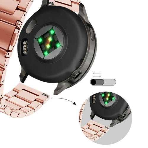 Bandz Bracelet acier 'Classic' Garmin Approach S12 (rose)
