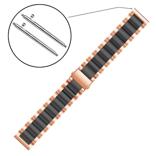 Bracelet acier Amazfit Bip 6 (rose or/noir)