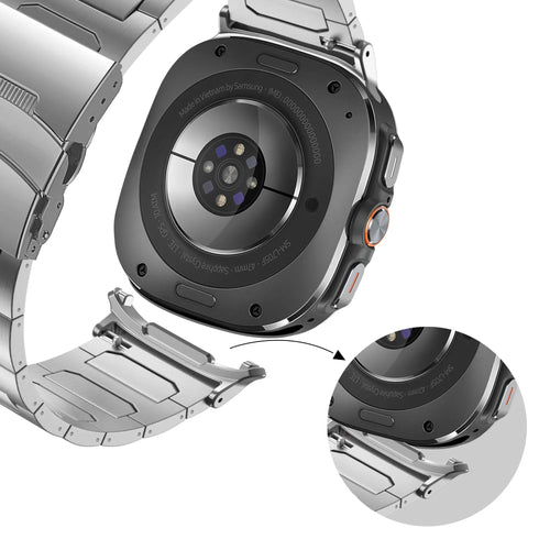 Bandz Bracelet titane Samsung Galaxy Watch Ultra 'Deluxe' (argent)