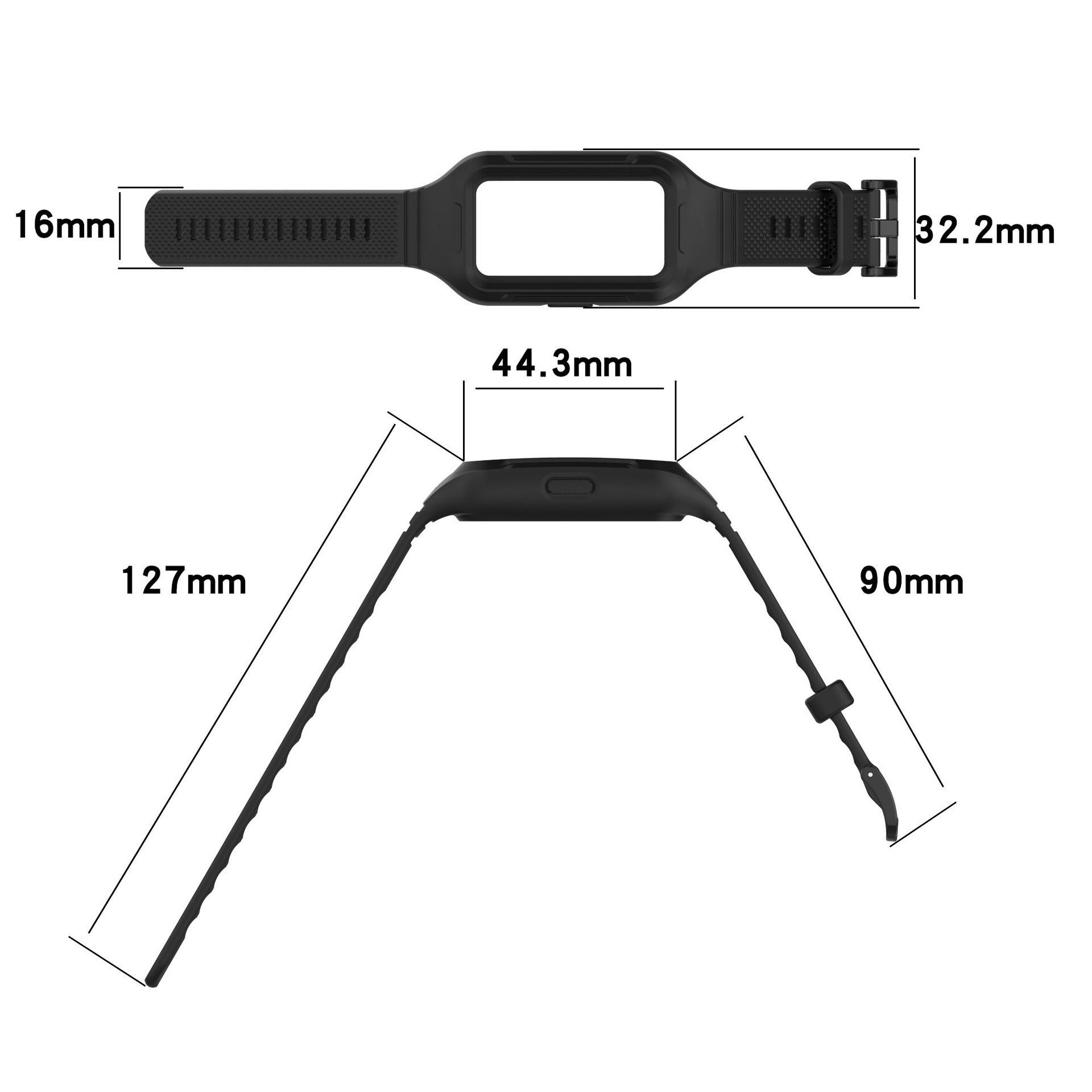Bracelet TPU avec cadre Huawei Band 10 (noir)