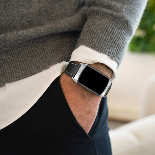 Bracelet cuir moderne Fitbit Charge 6 (noir)