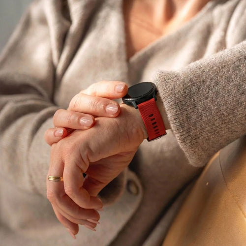 Bracelet silicone Garmin Forerunner 245 (rouge)