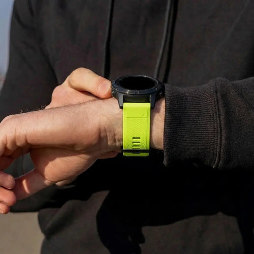 Bracelet silicone Garmin Fenix ​​​​5 / 6 (vert clair)