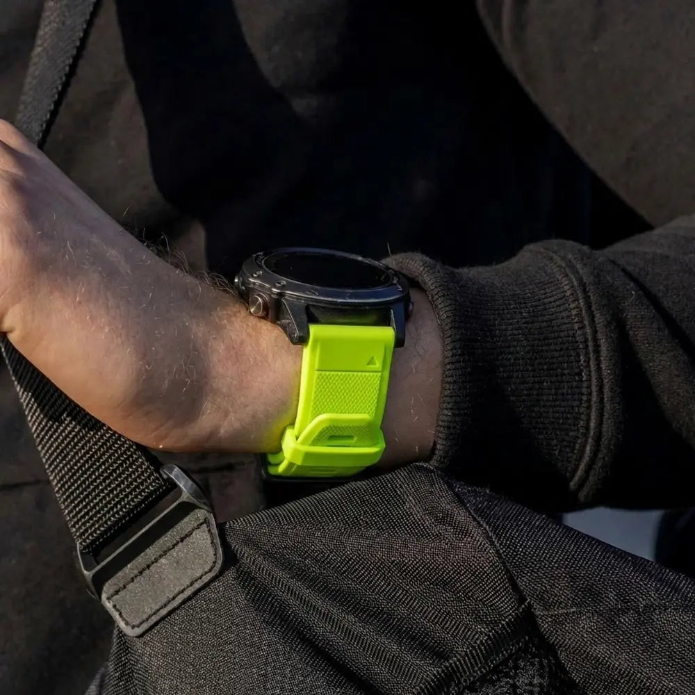 Bracelet silicone Garmin Fenix ​​​​5 / 6 (vert clair)