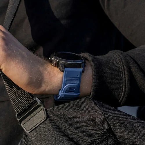 Bracelet silicone Garmin Fenix 7 (bleu foncé)